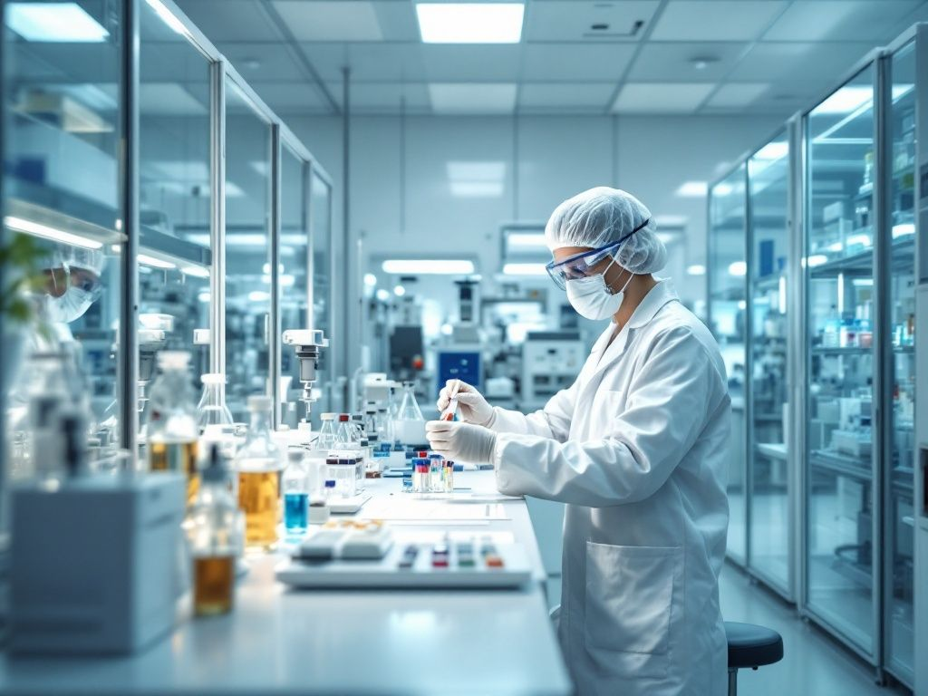Medical and clinical laboratory technician handling test samples